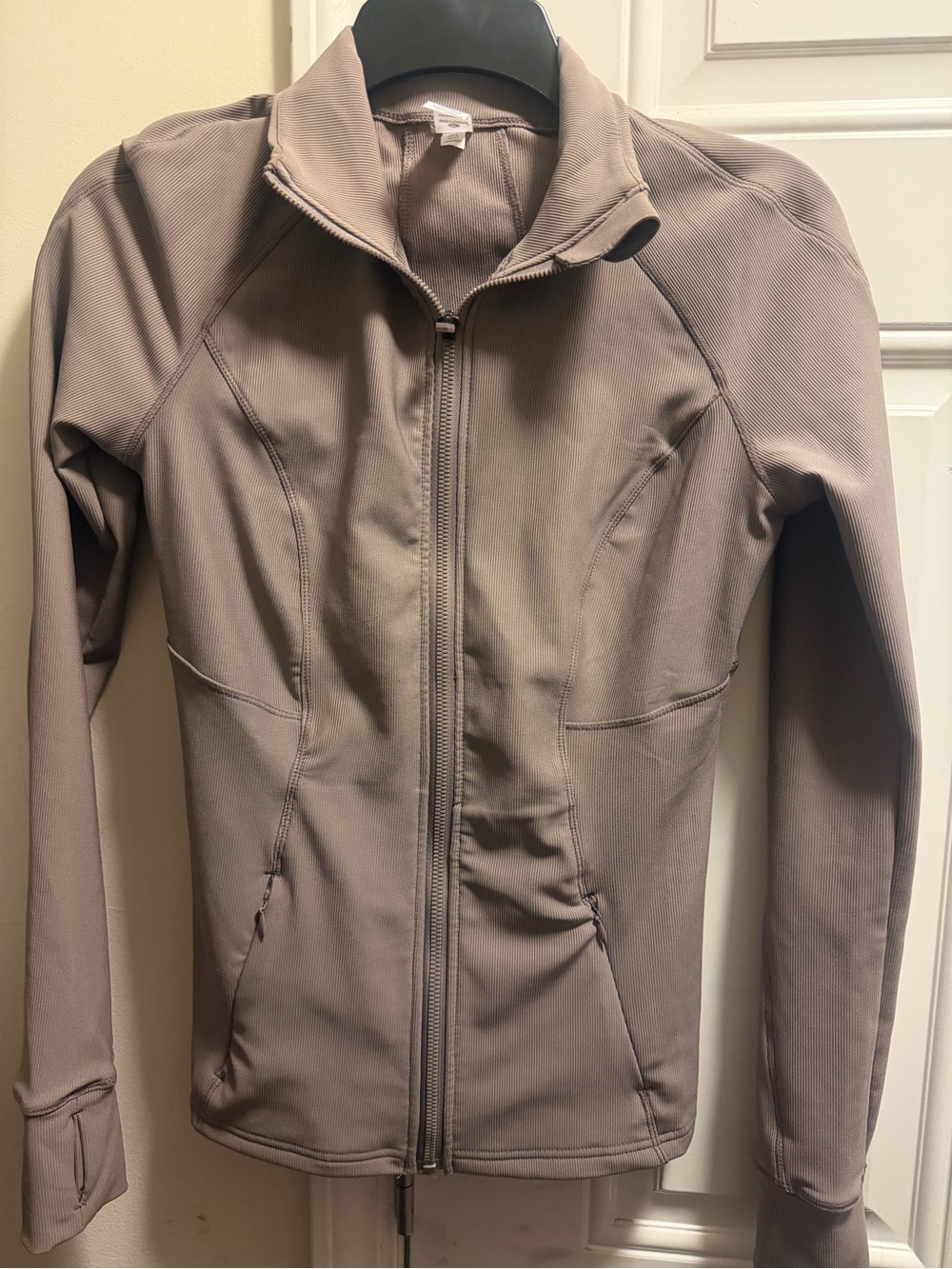 90 Degree By Reflex Women’s Taupe Zip-Up Active Jacket